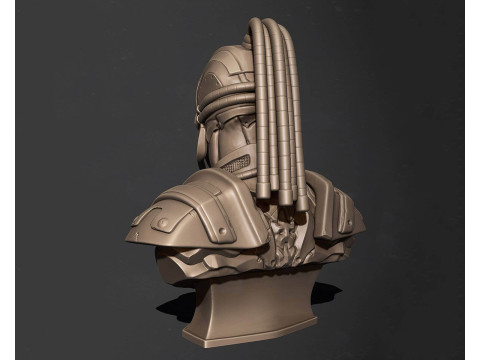 Mortal Kombat Cyrax Bust Ready To Print 3Dプリントモデル