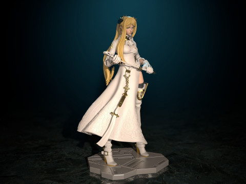 YoRHa Commander White Nier Automata Ready To Print 3Dプリントモデル