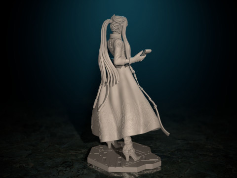 YoRHa Commander White Nier Automata Ready To Print 3Dプリントモデル