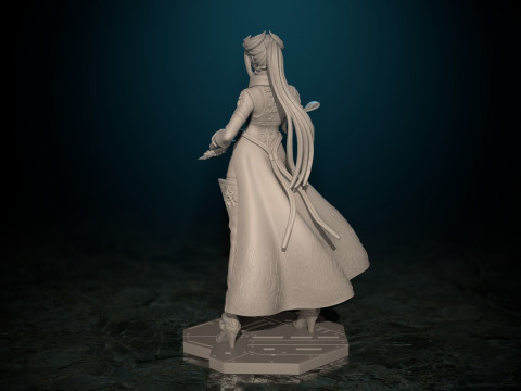 YoRHa Commander White Nier Automata Ready To Print 3Dプリントモデル