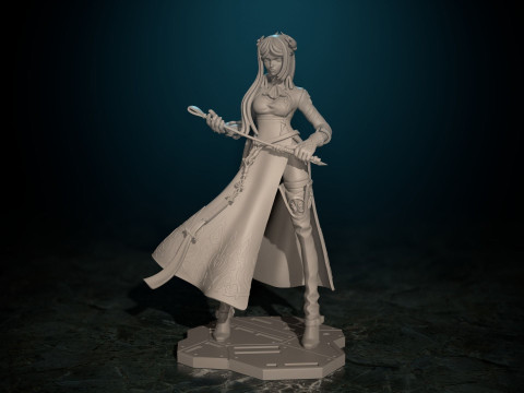 YoRHa Commander White Nier Automata Ready To Print 3Dプリントモデル