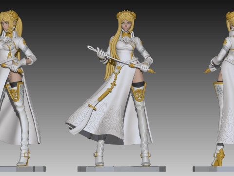 YoRHa Commander White Nier Automata Ready To Print 3Dプリントモデル
