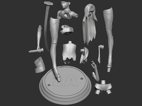 Nier 2A Ready To Print Modelo de impresión 3D