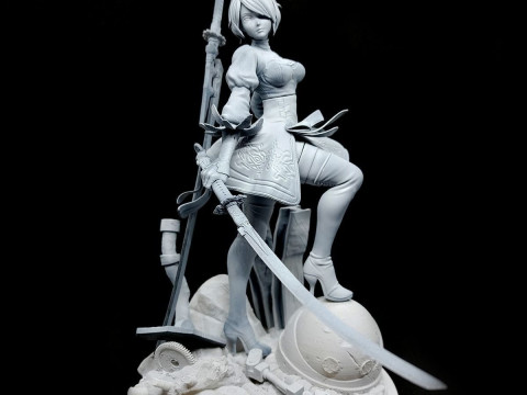 Nier Automata 2B Ready To Print Modelo de Impressão 3D