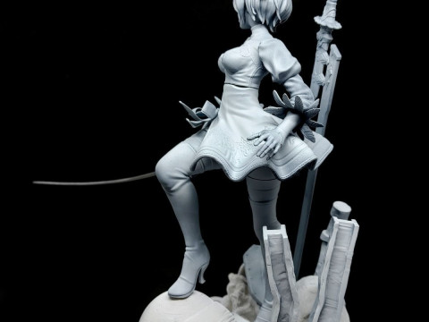 Nier Automata 2B Ready To Print Modelo de Impressão 3D