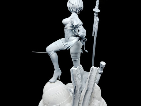 Nier Automata 2B Ready To Print Modelo de Impressão 3D