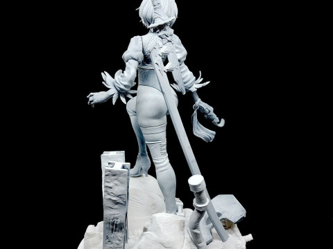 Nier Automata 2B Ready To Print Modelo de Impressão 3D