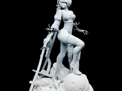 Nier Automata 2B Ready To Print Modelo de Impressão 3D