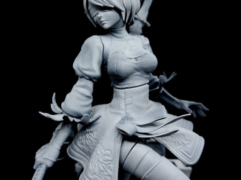 Nier Automata 2B Ready To Print Modelo de Impressão 3D