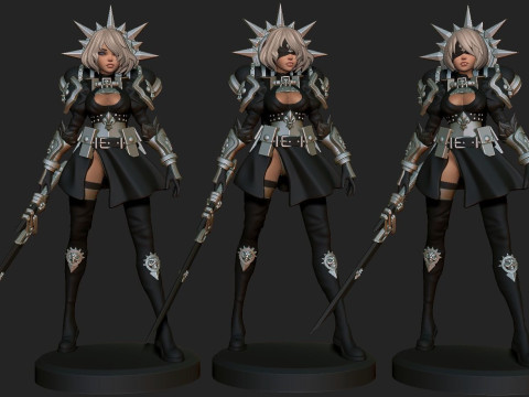 2B Nier space nun Ready To Print Modelo 3D
