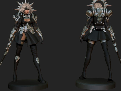 2B Nier space nun Ready To Print 3Dモデル