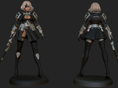 2B Nier space nun Ready To Print 3Dモデル