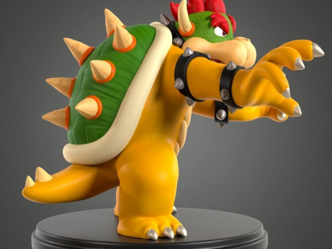 Bowser Ready To Print Model Cetak 3D