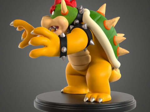 Bowser Ready To Print Model Cetak 3D