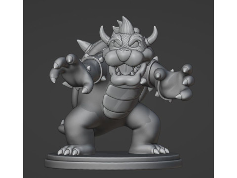 Bowser Ready To Print Model Cetak 3D