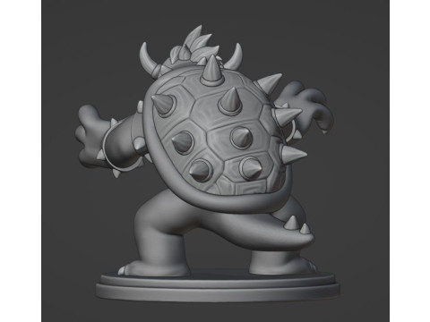 Bowser Ready To Print Model Cetak 3D