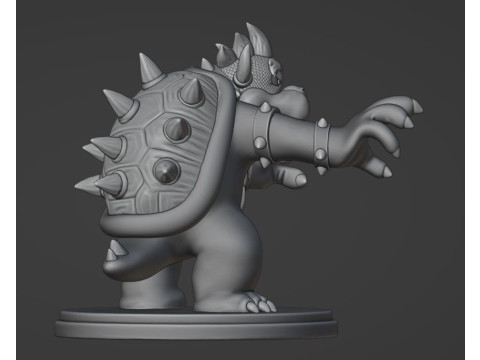 Bowser Ready To Print Model Cetak 3D
