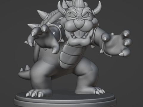 Bowser Ready To Print Model Cetak 3D