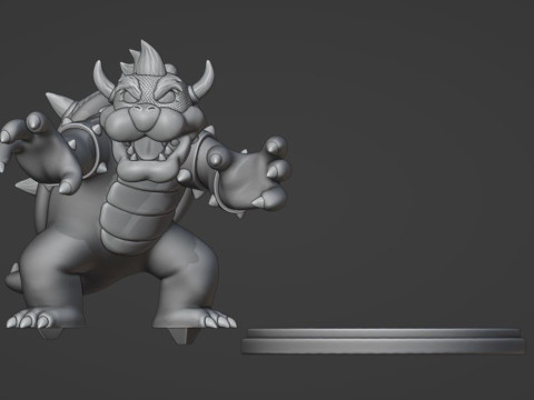 Bowser Ready To Print Model Cetak 3D