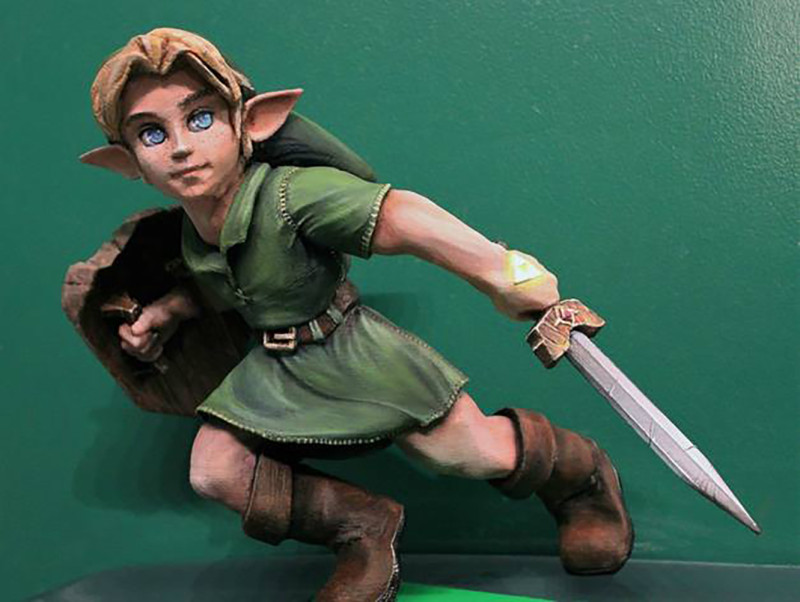 Young Link Legend of Zelda Ready To Print 3D Baskı Modeli .c4d .max .obj .3ds .fbx .stl .blend