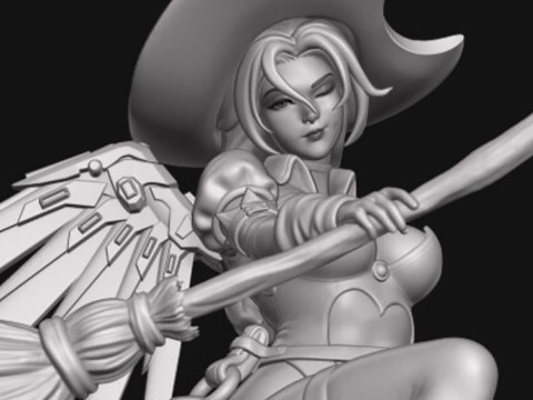 Witch Mercy Overwatch Ready To Print 3D 프린트 모델