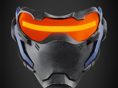 Overwatch Solider 76 Visor Mask Ready To Print Model do druku 3D