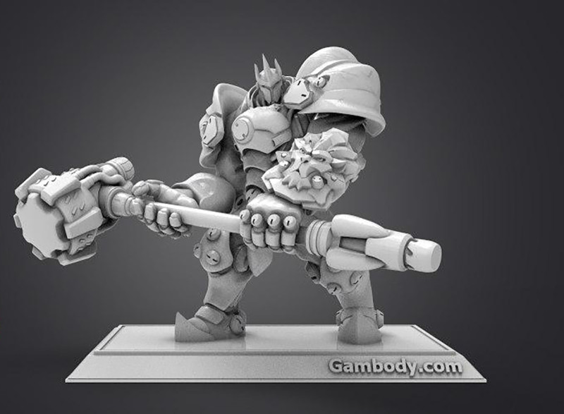 Overwatch Reinhardt Ready To Print 3D Druckmodell .c4d .max .obj .3ds .fbx .stl .blend