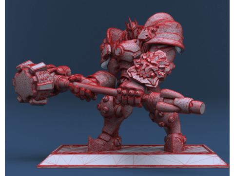 Overwatch Reinhardt Ready To Print 3D Druckmodell