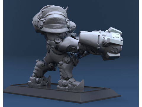 Overwatch Reinhardt Ready To Print 3D Druckmodell