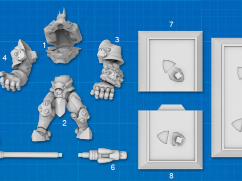 Overwatch Reinhardt Ready To Print 3D Druckmodell