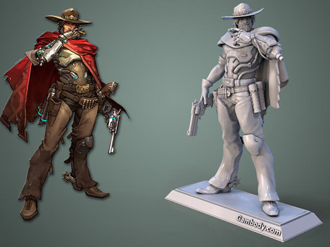 Overwatch McCree Ready To Print 3D Принт Модель