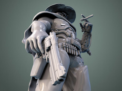 Overwatch McCree Ready To Print 3D Принт Модель