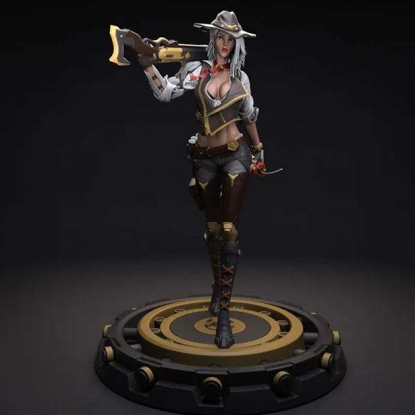 Overwatch Ashe Ready To Print 3D Print Model .c4d .max .obj .3ds .fbx .stl .blend