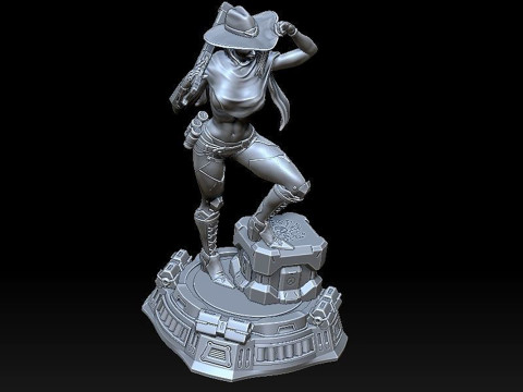 Ashe Overwatch Ready To Print 3D Принт Модель