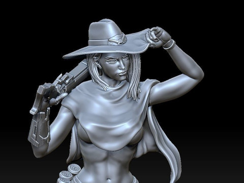Ashe Overwatch Ready To Print 3D Принт Модель