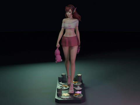 Overwatch DVa Ready To Print Modello di stampa 3D
