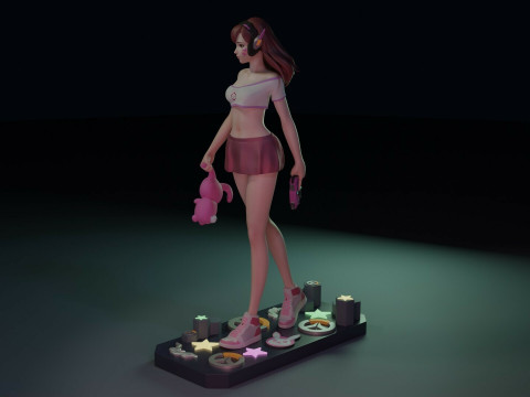 Overwatch DVa Ready To Print Modello di stampa 3D
