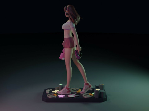 Overwatch DVa Ready To Print Modello di stampa 3D