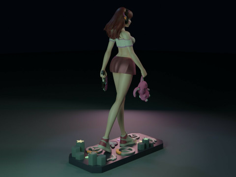 Overwatch DVa Ready To Print Modello di stampa 3D