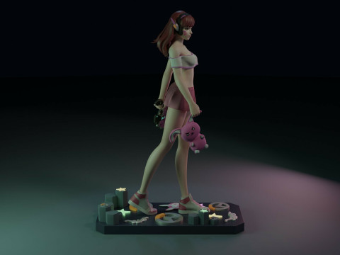 Overwatch DVa Ready To Print Modello di stampa 3D