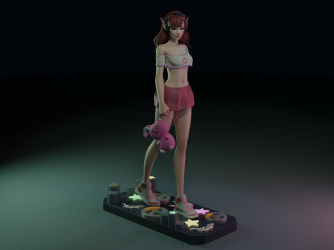 Overwatch DVa Ready To Print Modello di stampa 3D