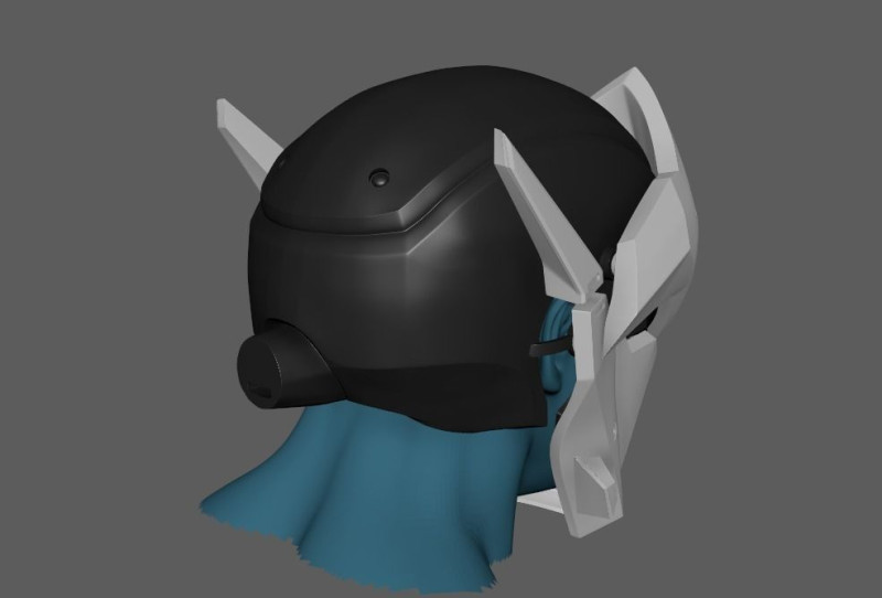 Genji Helmet Ready To Print Modello di stampa 3D .c4d .max .obj .3ds .fbx .stl .blend