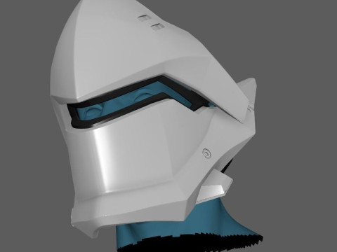 Genji Helmet Ready To Print Modello di stampa 3D