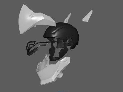 Genji Helmet Ready To Print Modello di stampa 3D