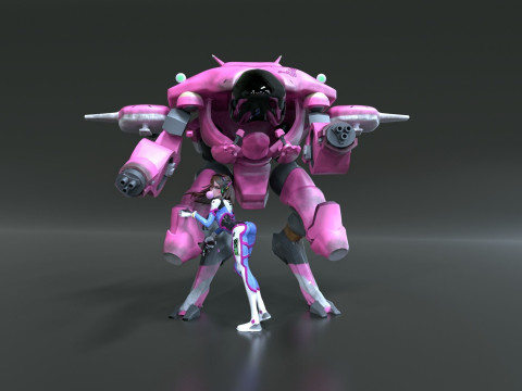 DVA and Meka Ready To Print 3D Принт Модель