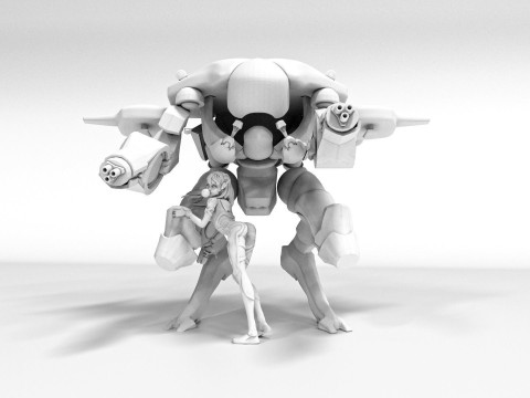DVA and Meka Ready To Print Modelo de Impressão 3D