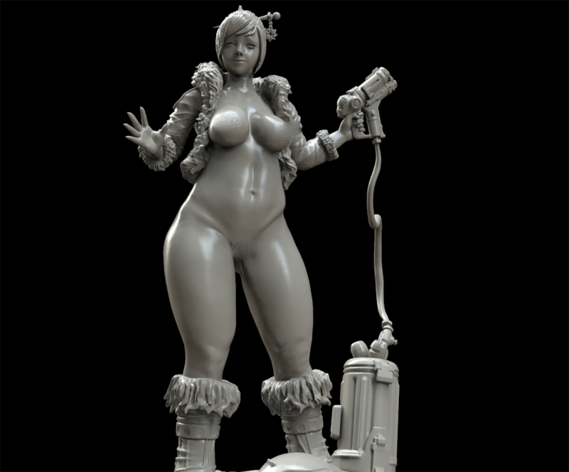 Mei Overwatch Ready To Print Model do druku 3D .c4d .max .obj .3ds .fbx .stl .blend
