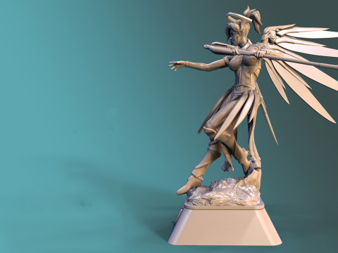 Angel Overwatch Ready To Print 3Dプリントモデル