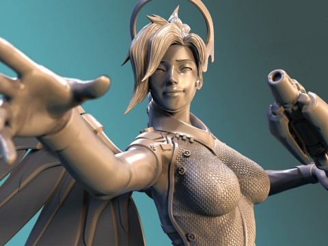 Angel Overwatch Ready To Print 3Dプリントモデル