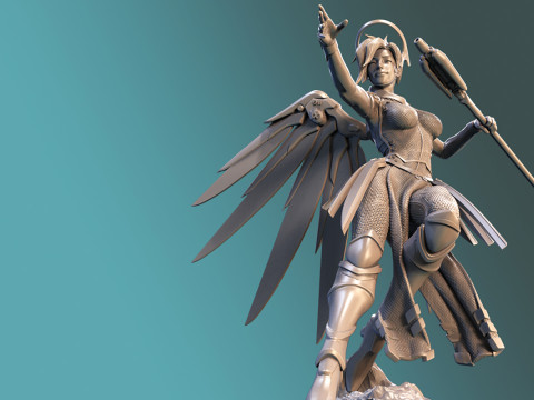 Angel Overwatch Ready To Print 3Dプリントモデル